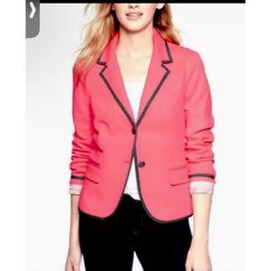 Gap‎ Academy Neon Pink Gray Trim Blazer Jacket Sz 4